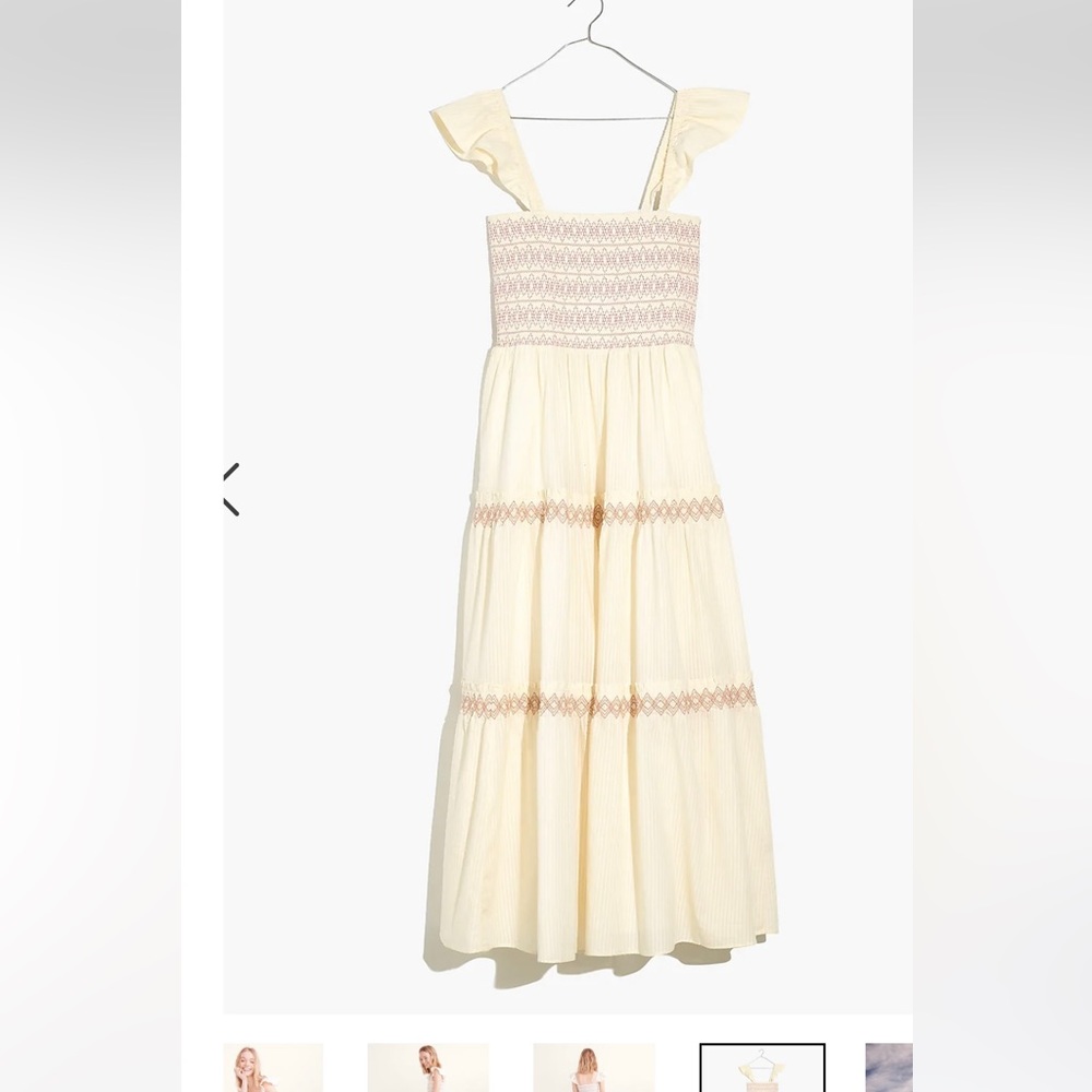 Madewell Smocked Midi Dress
